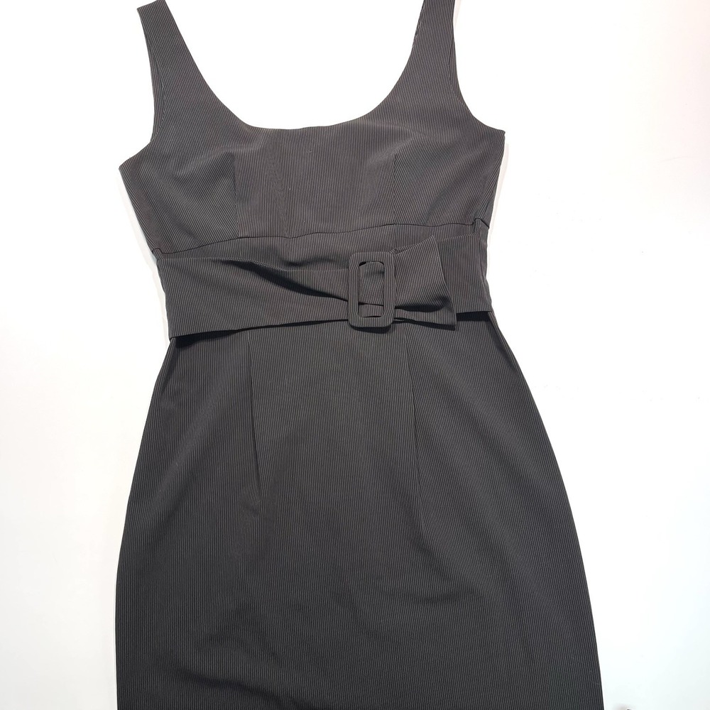 Women's Pinstripe Belted Dress Italian‎ Label Gruppo B. Size Medium